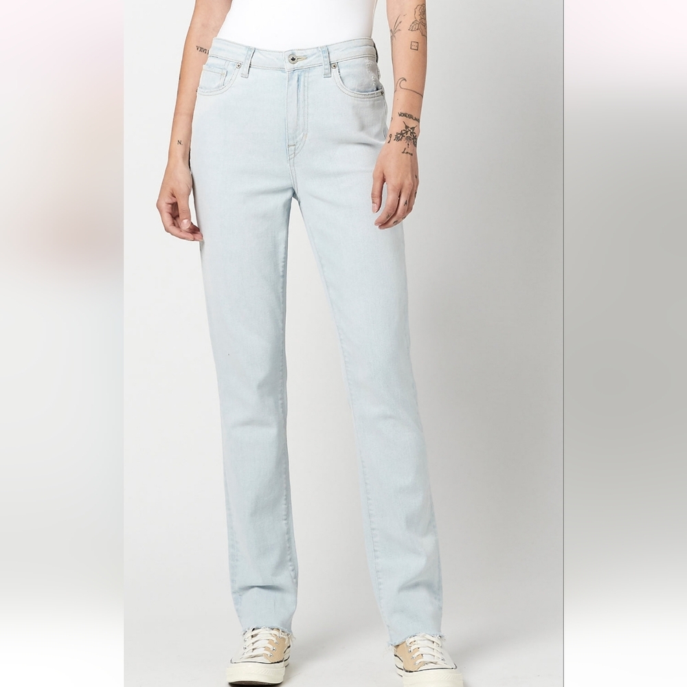 Buffalo David Bitton Jayden‎ bleached out high rise straight jeans size 29 new
